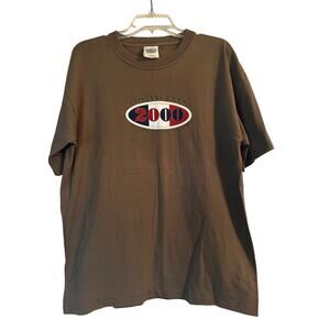 GUC Santee Gold Men's Cut Brown Short Sleeve T Shirt Los Angeles 2000 Size Large